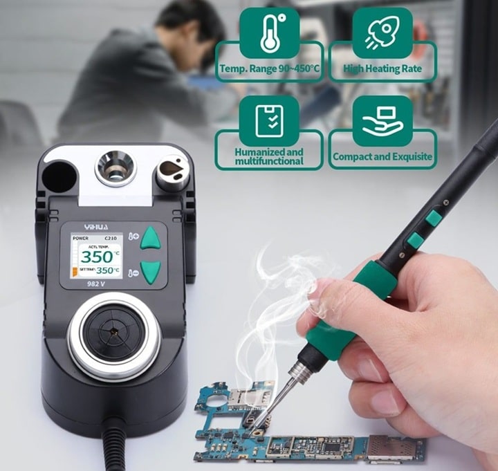 Máy hàn nhiệt độ cao Yihua 982-V C210 hoạt động đa tính năng Máy hàn nhiệt độ cao Yihua 982-V C210 hoạt động đa tính năng