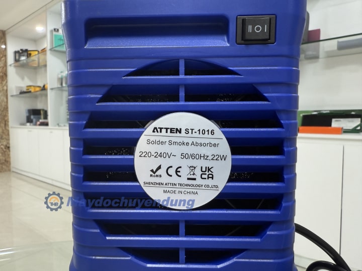 Máy được dùng cho các công việc hút và lọc khói hàn khi sửa chữa điện tử