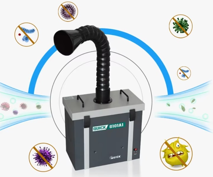Máy lọc khói Quick 6101A1 lọc khí hiệu suất cao Máy lọc khói Quick 6101A1 lọc khí hiệu suất cao