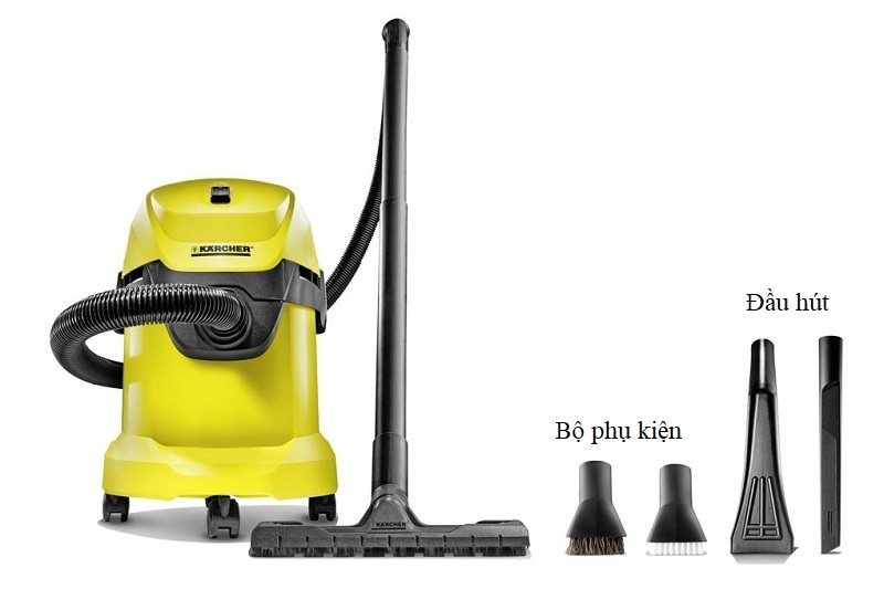 Bộ máy hút bụi Kacher WD 3 Car