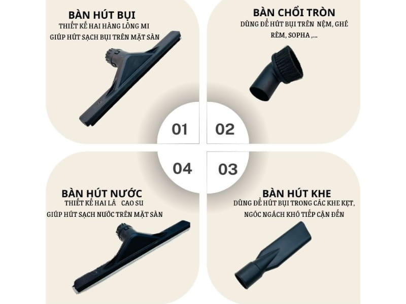 HiClean HC30 NEW đầy đủ phụ kiện, làm sạch hiệu quả mọi bề mặt