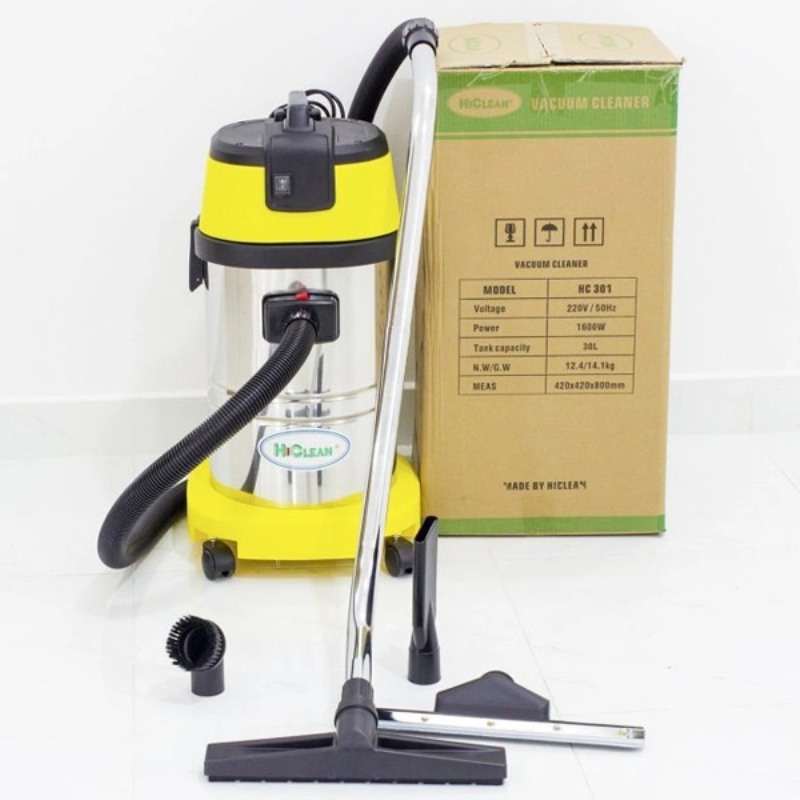Máy hút bụi Hiclean HC301 xử lý hiệu quả bụi khô và ướt trên nhiều bề mặt 