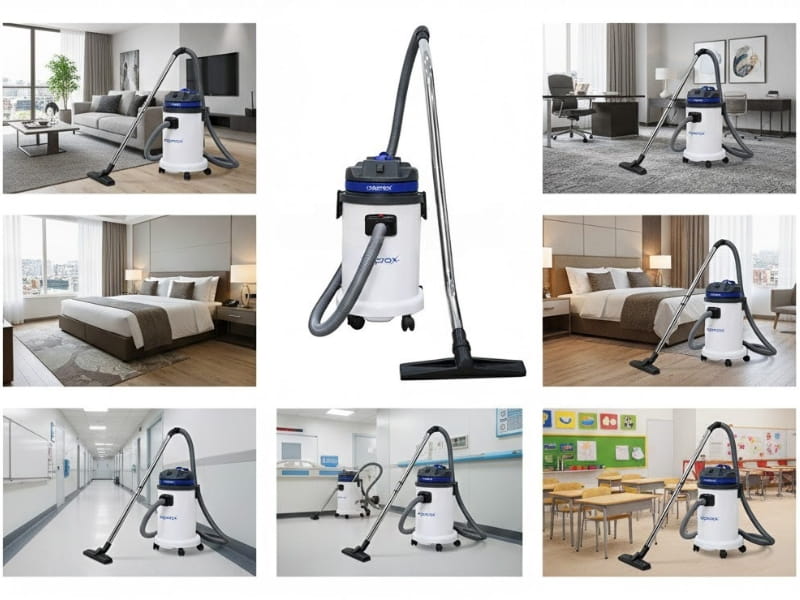 Máy hút bụi CleproX X-1/45 được ứng dụng để làm sạch trong không gian rộng 
