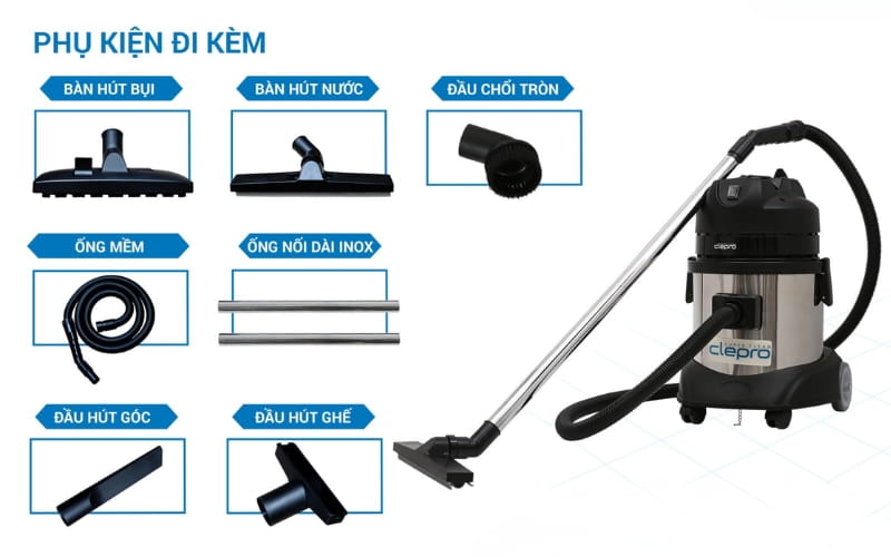Phụ kiện đi kèm khi mua máy hút ẩm công nghiệp Clepro S1/15 