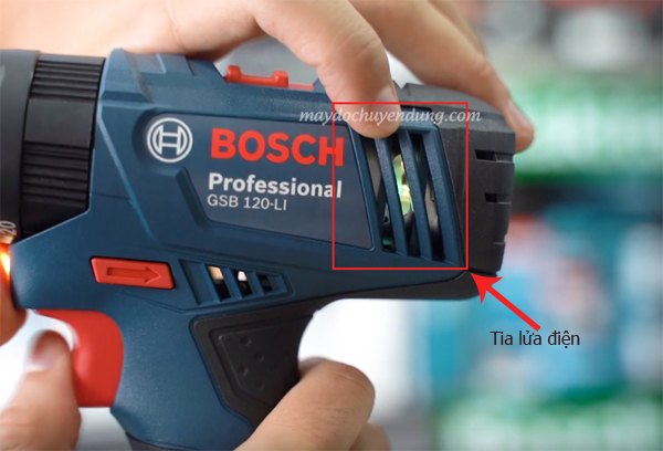 Máy khoan Bosch bị tóe lửa khi hoạt động