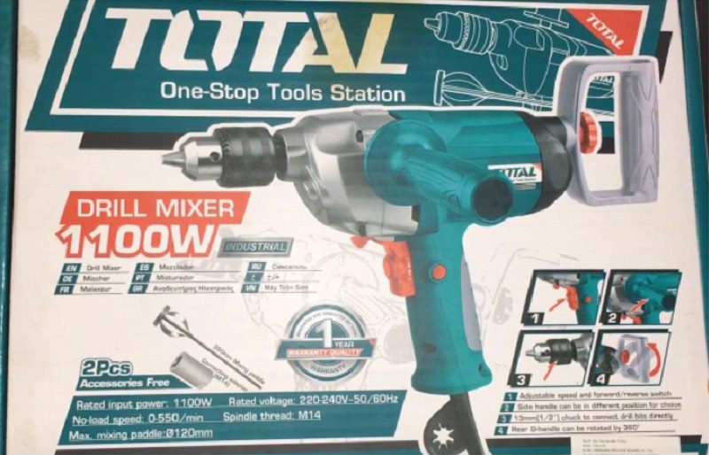 Máy khoan trộn sơn Total TD61101E Máy khoan trộn sơn Total TD61101E