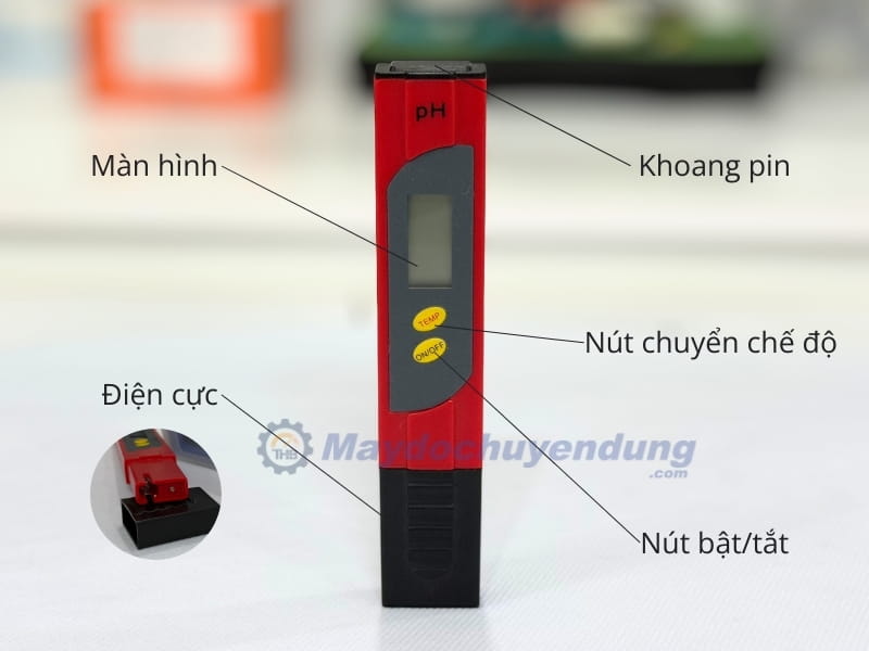 Cấu tạo của bút đo pH/nhiệt độ P-2S