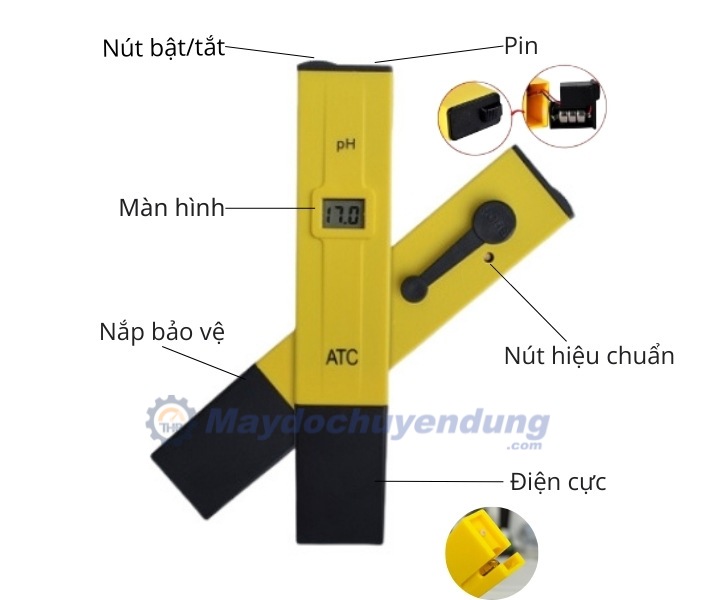 Cấu tạo của bút đo pH Total Meter P-4