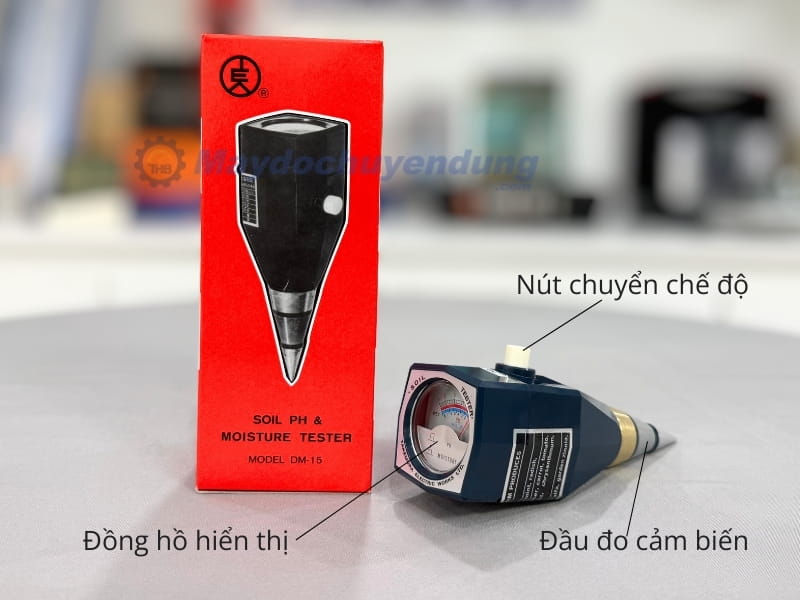 Máy đo pH và độ ẩm Takemura DM-15 thiết kế nhỏ gọn, cấu tạo đơn giản 