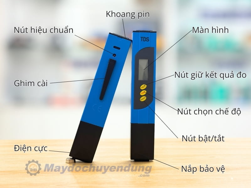 Cấu tạo của bút đo TDS/Nhiệt độ TDS-04