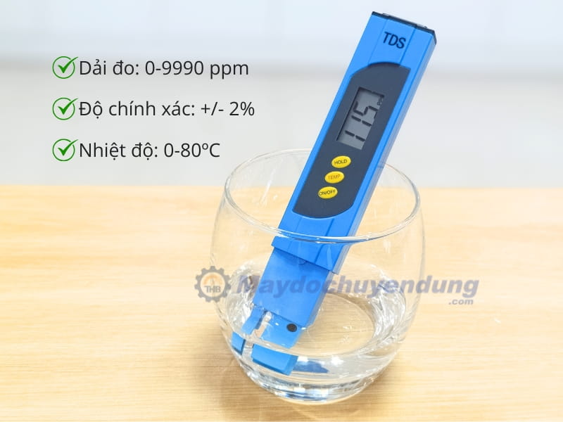Total Meter TDS-04 đo TDS và nhiệt độ của nước nhanh và chính xác 