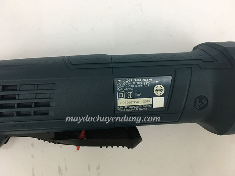 Thông số được in chi tiết trên Bosch GWS 9-100 P Thông số được in chi tiết trên Bosch GWS 9-100 P