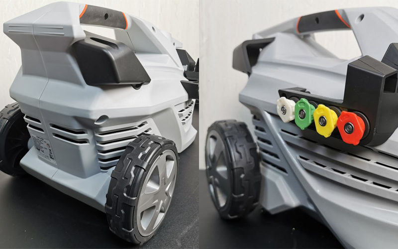 Lutian LT890G3100B có 4 béc phun điều chỉnh nước đặt trên thân máy Lutian LT890G3100B có 4 béc phun điều chỉnh nước đặt trên thân máy