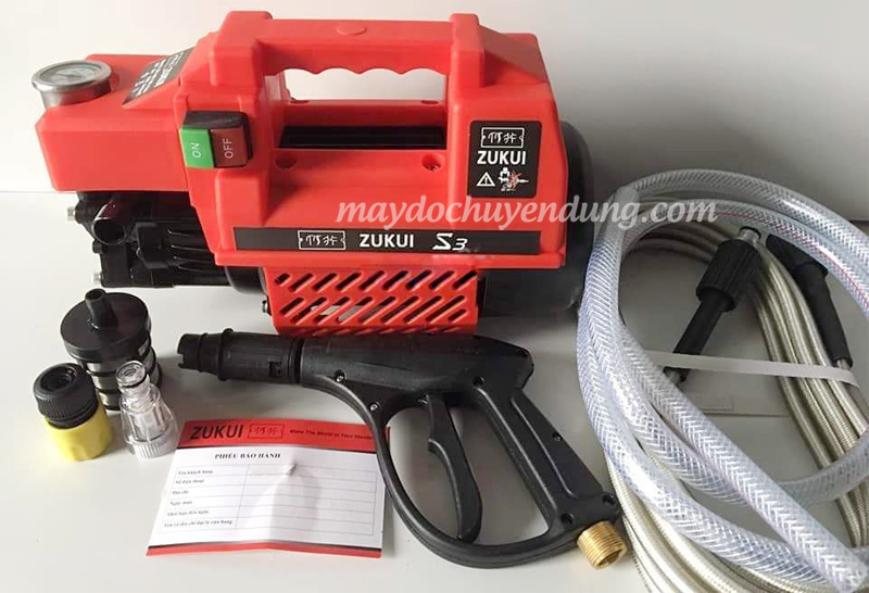 Máy rửa xe Zukui S3 được bảo hành 12 tháng