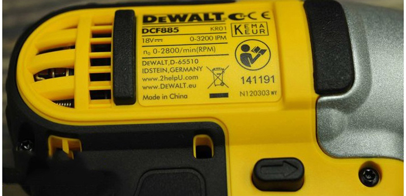 Thông số kỹ thuật máy vặn vít dùng pin Dewalt DCF885N-KR Thông số kỹ thuật máy vặn vít dùng pin Dewalt DCF885N-KR
