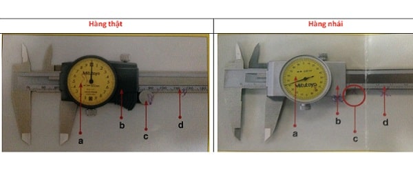 Mặt đồng hồ của thước cặp thật thường sắc nét