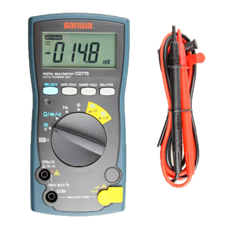 Đồng hồ vạn năng chỉ thị số Sanwa CD770 đáp ứng đầy đủ các tính năng cơ bản của một đồng hồ vạn năng