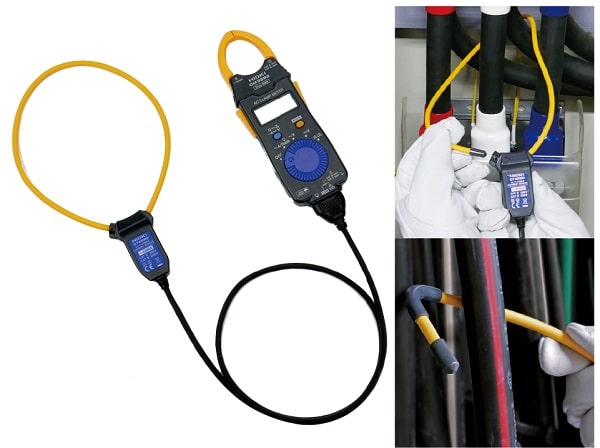 Ampe kìm Hioki CM3289 kết nối với cuộn dây linh hoạt cho khả năng đo dòng lớn