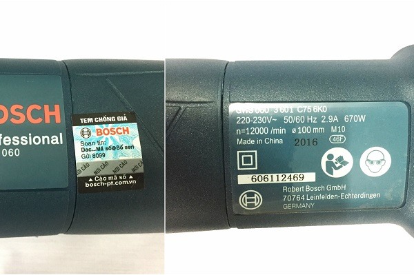 Máy mài Bosch sản xuất tại Trung Quốc