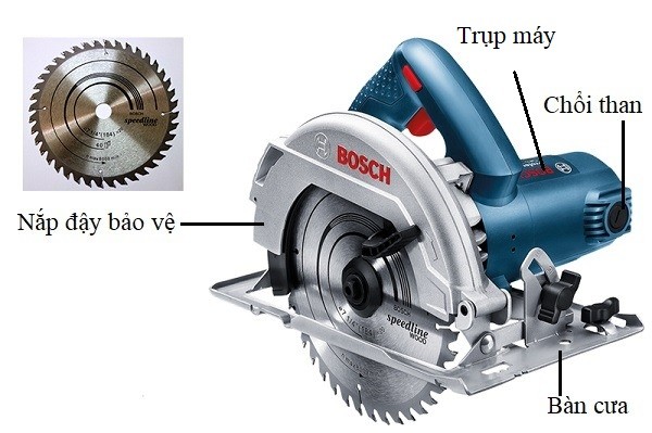 Máy cưa đĩa sử dụng chổi than, vì vậy sau 6 tháng - 1 năm cần kiểm tra, nếu than mòn thì pải thay mới