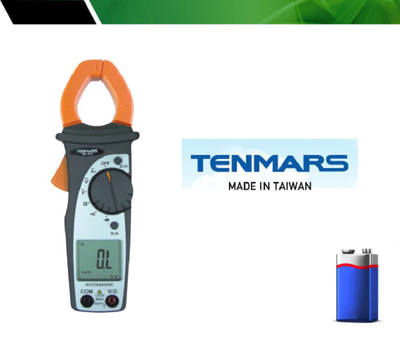 Ampe kìm đo Tenmars TM – 1012 tự chuyển thang đo và tự động tắt máy Ampe kìm đo Tenmars TM – 1012 tự chuyển thang đo và tự động tắt máy