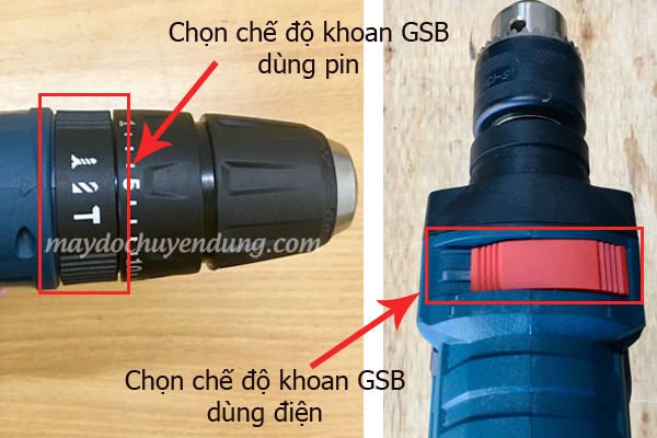 So sánh khả năng chọn chế độ khoan