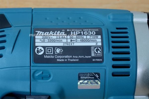 Thông số máy khoan Makita HP1630