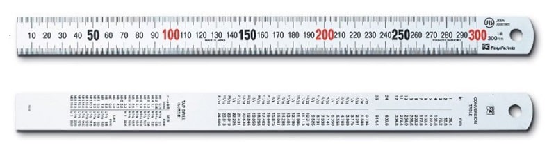 Thước lá inox 1m Niigata ST-1000 được sản xuất từ inox chất lượng cao