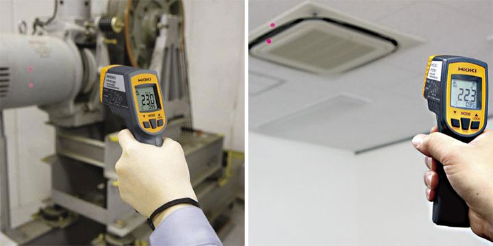 Hình ảnh máy đo nhiệt độ hồng ngoại Hioki FT3701-20 2 tia laser