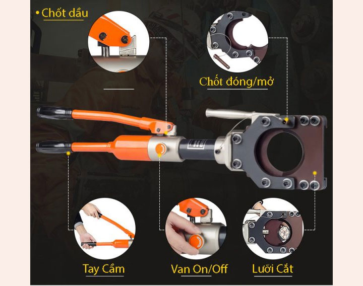 Hình ảnh kìm cắt cáp thủy lực dùng tay CPC-85