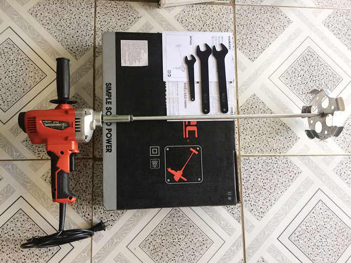 Hình ảnh trọn bộ máy khuấy sơn Maktec MT660X Hình ảnh trọn bộ máy khuấy sơn Maktec MT660X