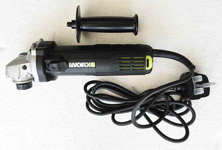 Máy mài góc Worx Green WU900S có tay nắm phụ Máy mài góc Worx Green WU900S có tay nắm phụ