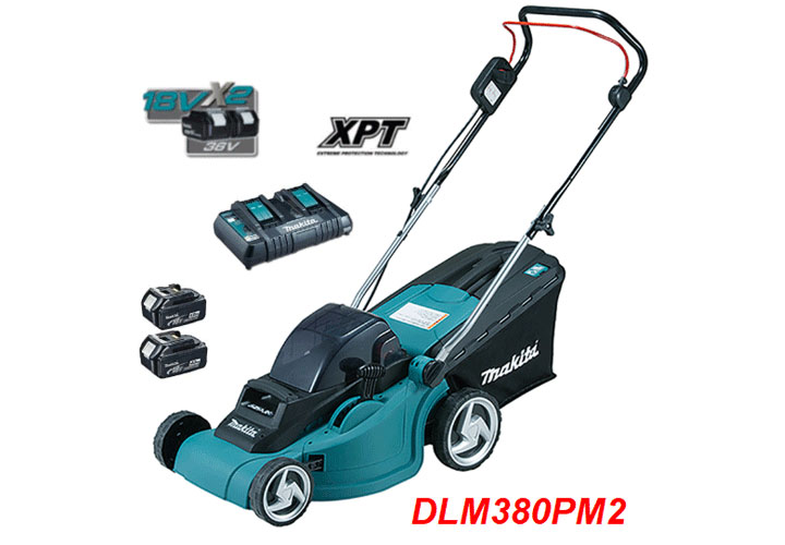 Hình ảnh máy cắt cỏ đẩy dùng pin Makita DLM380PM2