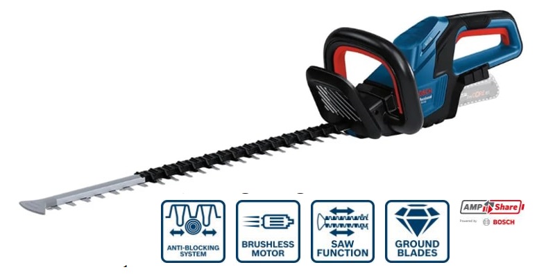 Máy cắt tỉa hàng rào Bosch GHE 18V-60 sở hữu công nghệ hiện đại