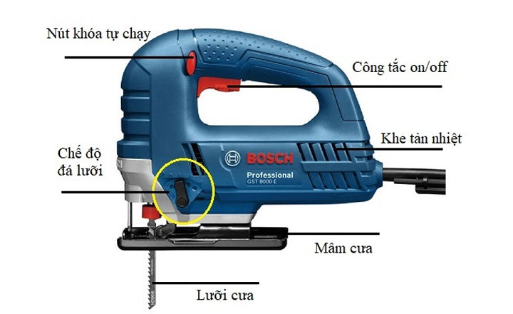 Cấu tạo của Bosch GST 8000 E Cấu tạo của Bosch GST 8000 E