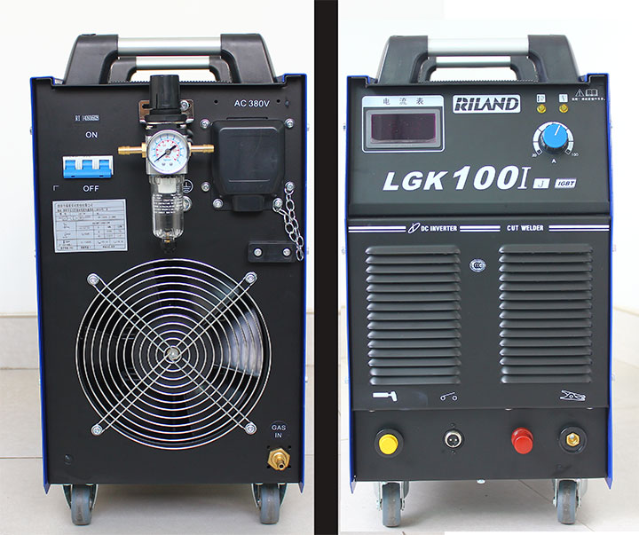 Mặt trước và mặt sau của máy cắt Plasma Riland CUT 100JT