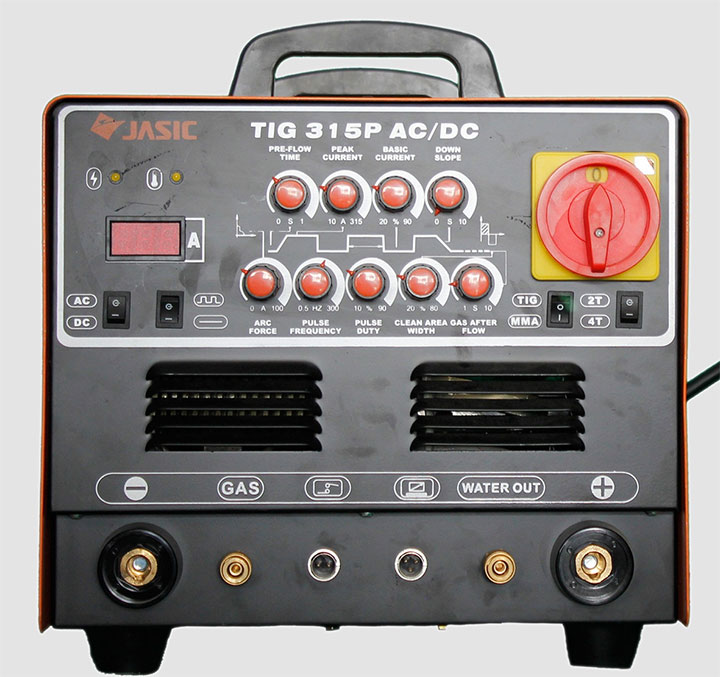 Bảng điều khiển trên máy hàn Jasic TIG 315P AC/DC R63