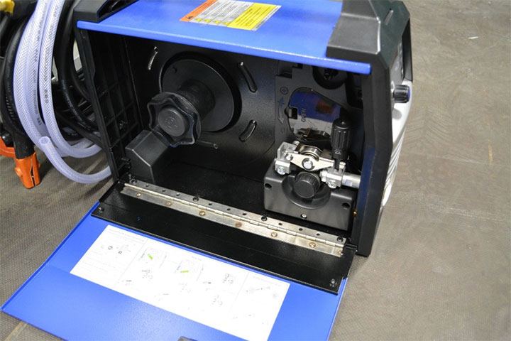 Vị trí lắp cuộn dây hàn Mig của Riland MIG 180PGDM