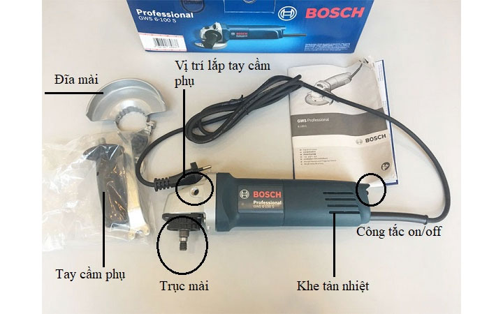 Hình ảnh bộ máy mài GWS 6-100S Hình ảnh bộ máy mài GWS 6-100S