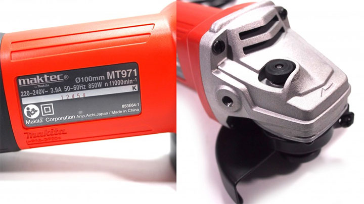 Hình ảnh chi tiết quan trọng trên máy mài Maktec MT971
