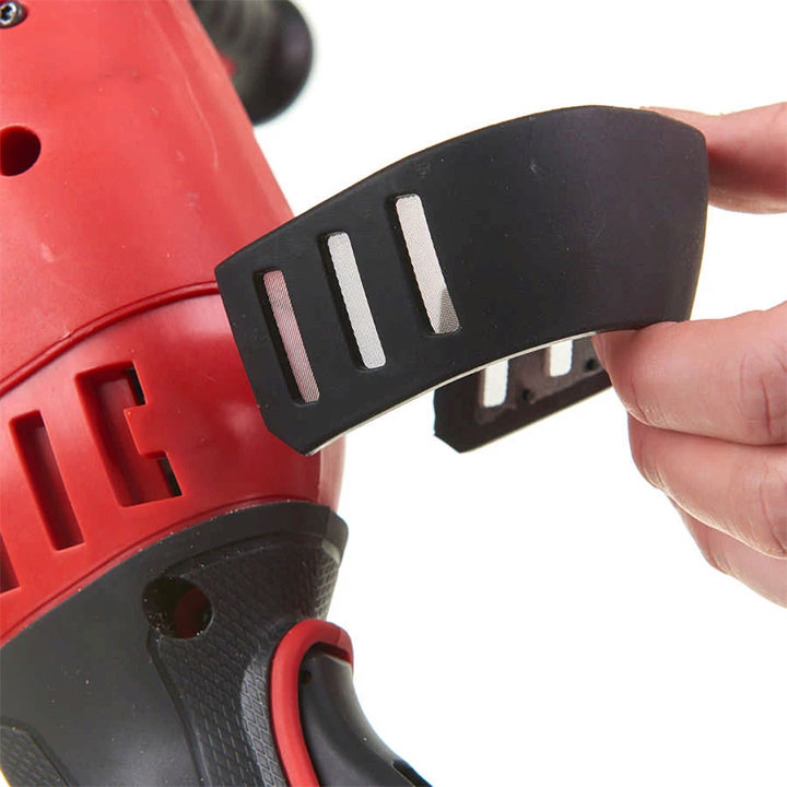 Nắp lưới được thiết kế bao quanh đầu mài để chống bụi