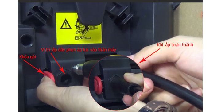 Kết nối nguồn dây áp lực