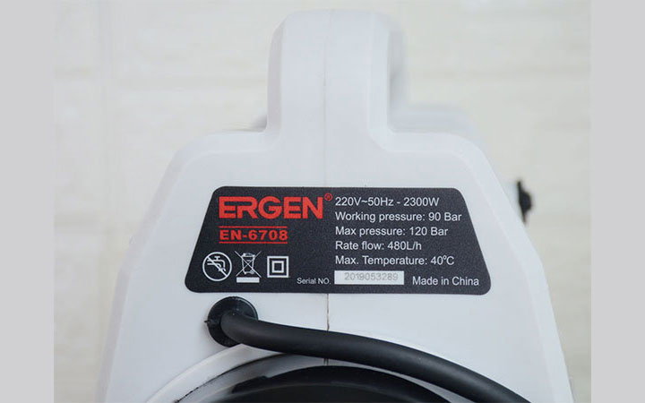 Thông số làm việc của Ergen 6708 Thông số làm việc của Ergen 6708