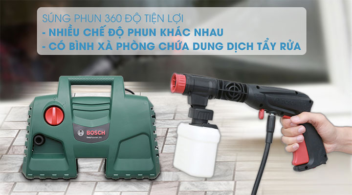 Súng phun Bosch EasyAquatak 100 điều chỉnh và sử dụng dễ dàng Súng phun Bosch EasyAquatak 100 điều chỉnh và sử dụng dễ dàng