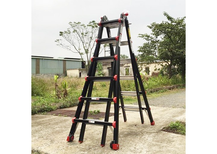 Hình ảnh thực tế của thang nhôm gấp đa năng Nikawa