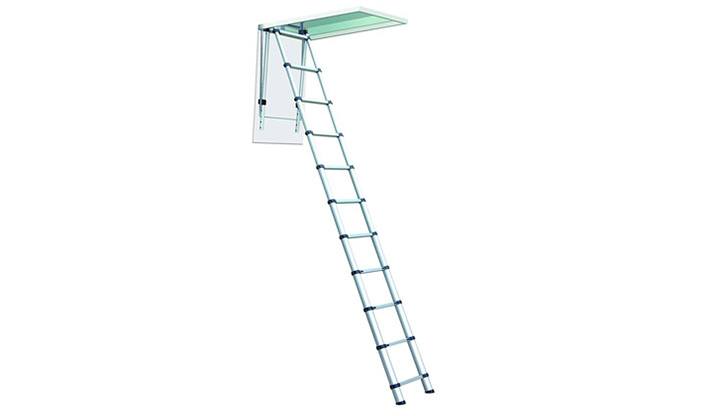 Hình ảnh khi mở thang rút gác xếp DLTL110