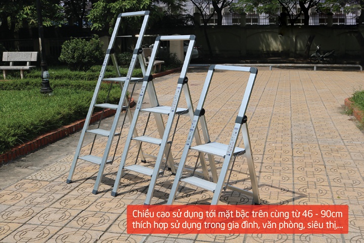 Chiều cao của từng dòng thang ghế nikawa Chiều cao của từng dòng thang ghế nikawa