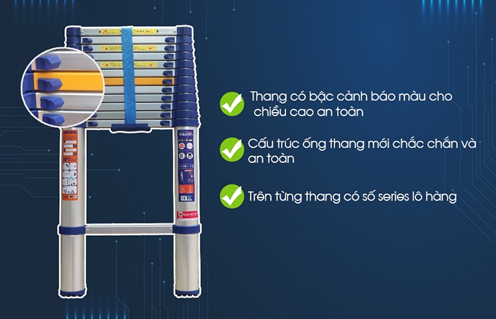 Thang có thể được xếp gọn lại dễ dàng