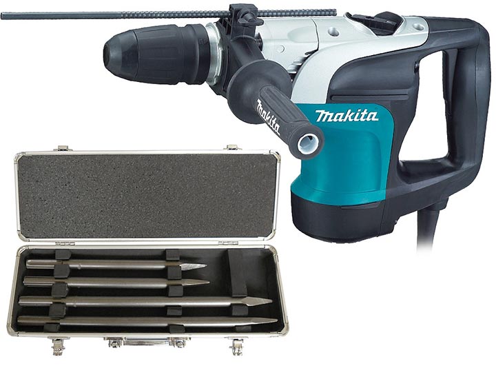 Máy khoan Makita HR4002 1050W có các mũi khoan chuyên dụng đi kèm