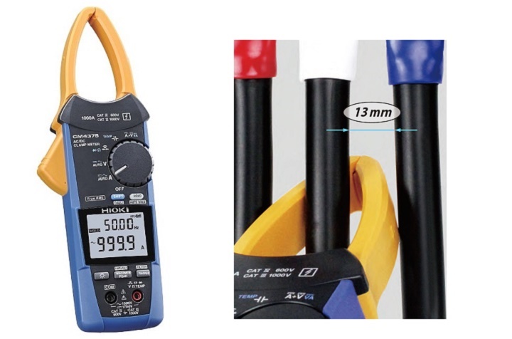 Ampe kìm Hioki CM4375 thiết kế nhỏ gọn, gọng kìm mỏng
